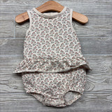 Tank Ruffle Romper Flowers 9M