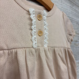 NEW Pointelle Bubble Romper Eyelet Ruffles W/ Headwrap 12M