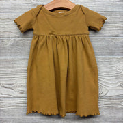 Ribbed Dress Lettuce Trim 12-18M