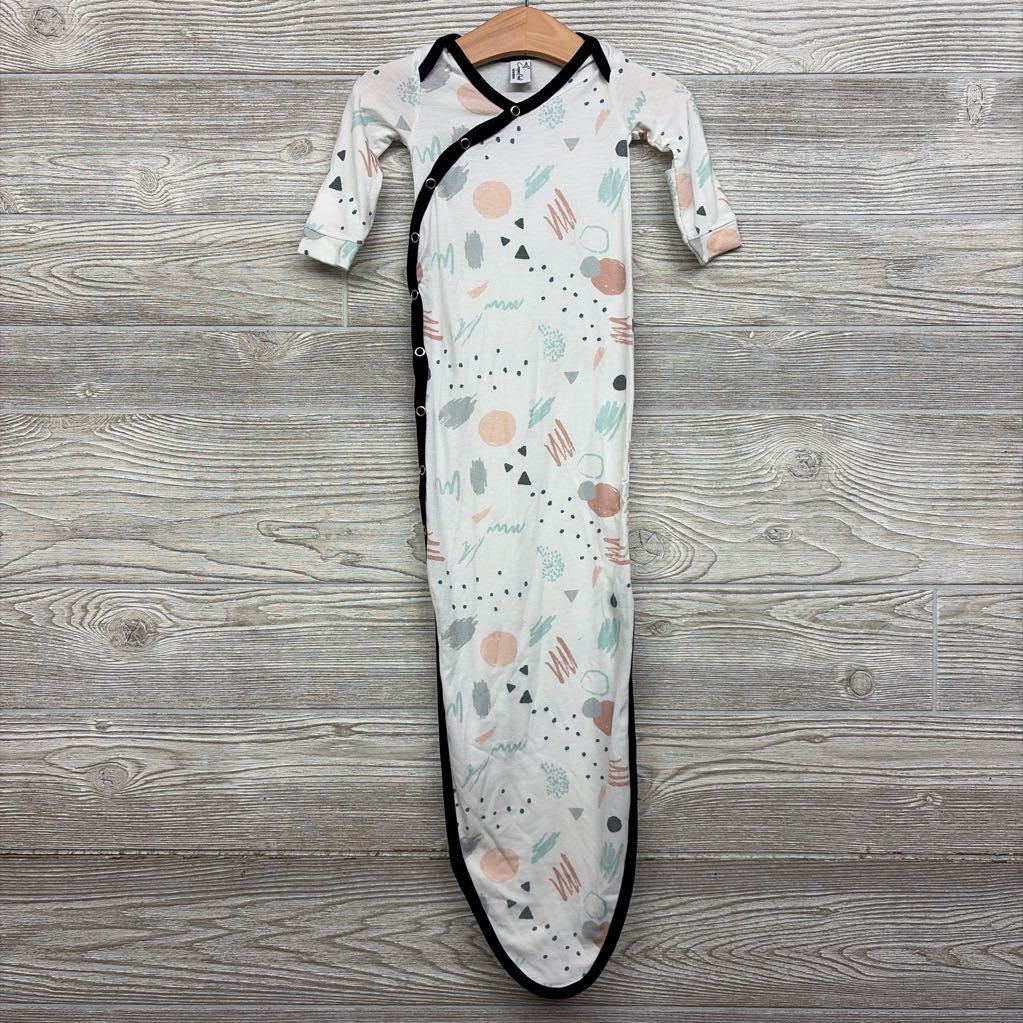LS Side Snap PJ Gown Printed NB
