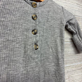 LS Ribbed Henley PJ Gown NB