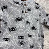 LS Waffle Knit Henley Outfit Spiders Webs 0-3M
