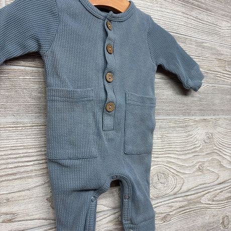 LS Weathered Waffle Knit Henley Outfit 3M