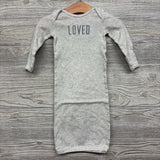 LS PJ Gown Loved 0-3M
