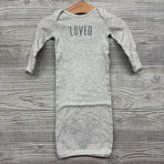 LS PJ Gown Loved 0-3M