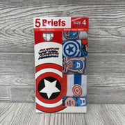 NEW 5 Pk Briefs Underwear Captain America 4