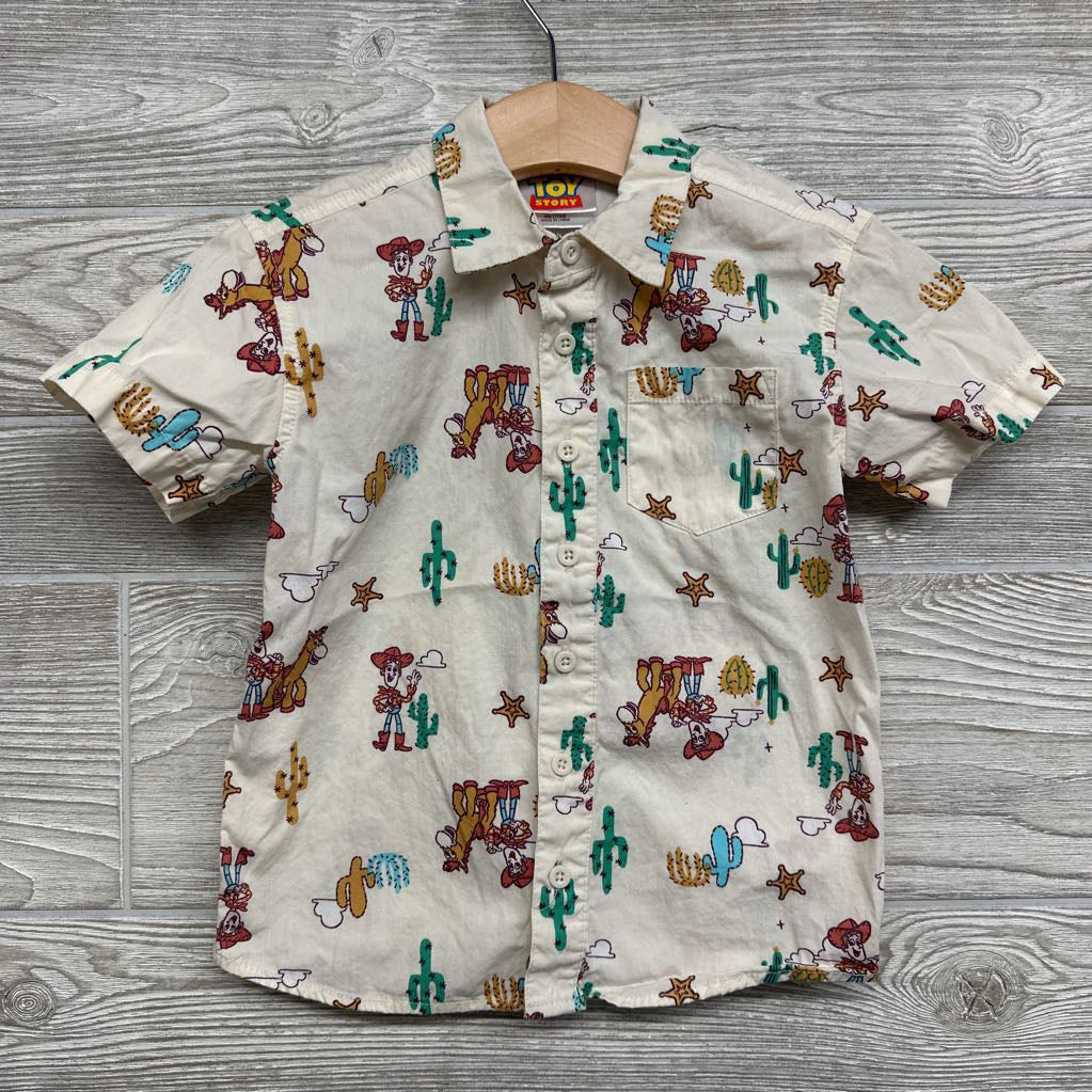 Button Up SS Shirt Characters 3t