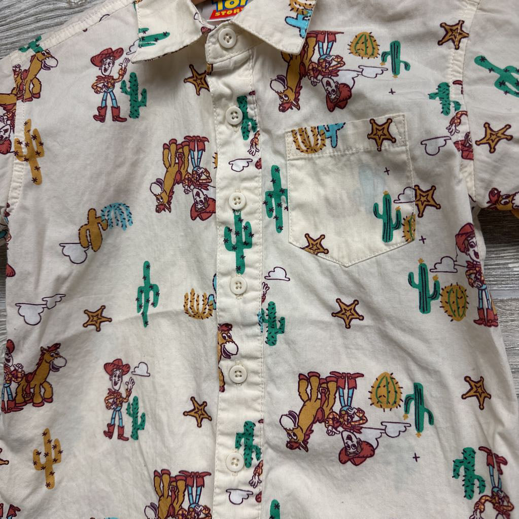 Button Up SS Shirt Characters 3t