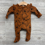 Ribbed Outfit Flowers W/ Ruffles 0-3M