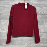 NEW Glitter Ribbed Mock Neck Shirt 6-7