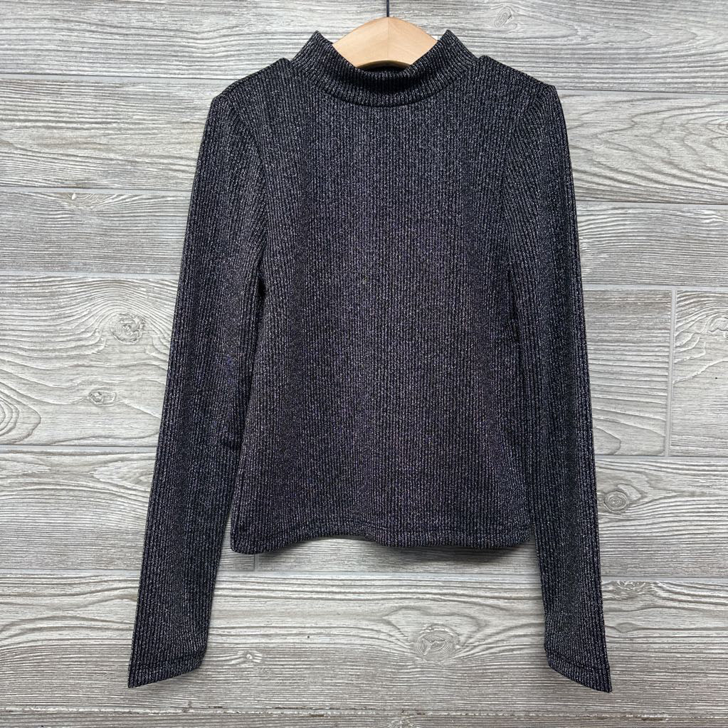 NEW Glitter Ribbed Mock Neck Shirt 8