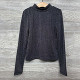 NEW Glitter Ribbed Mock Neck Shirt 8