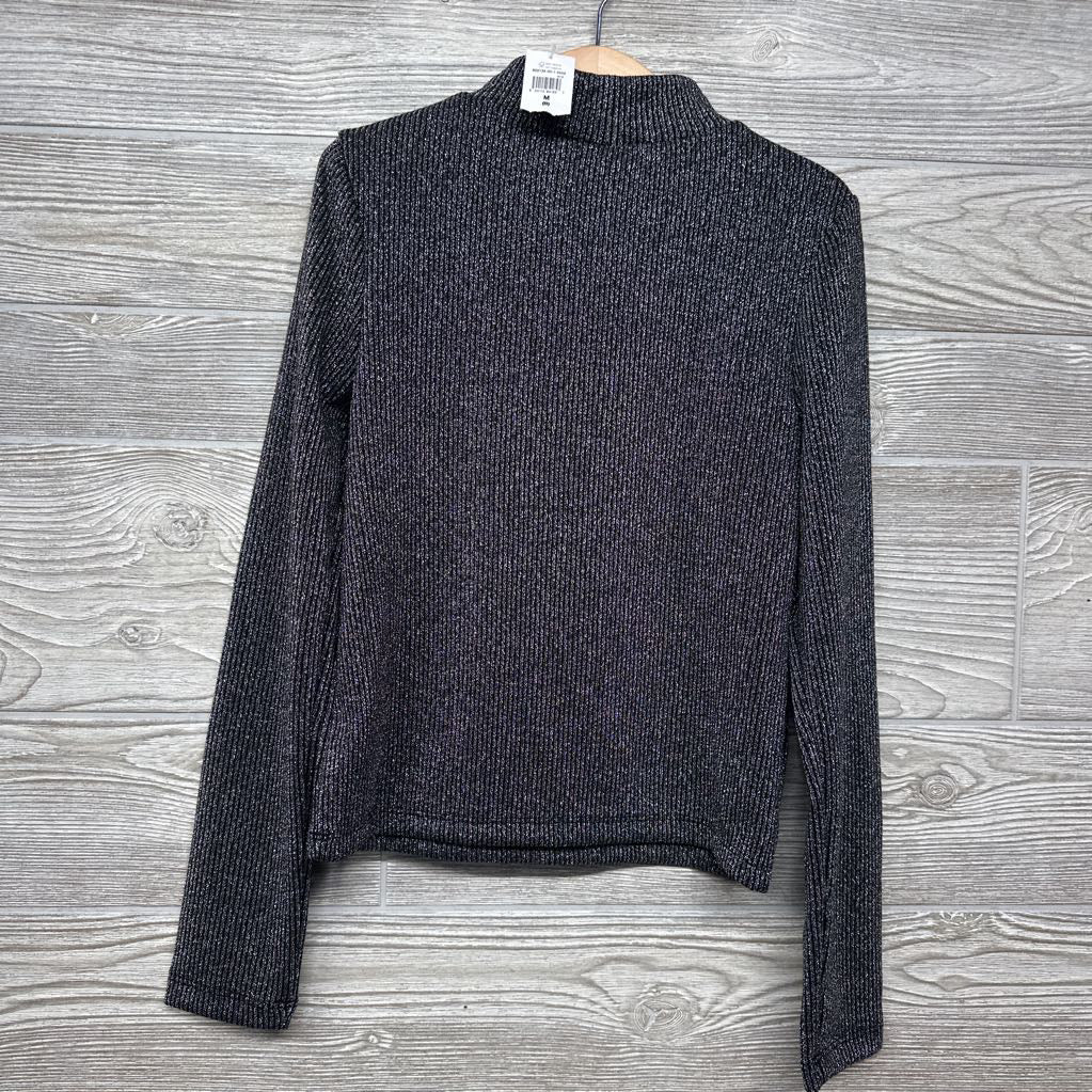 NEW Glitter Ribbed Mock Neck Shirt 8
