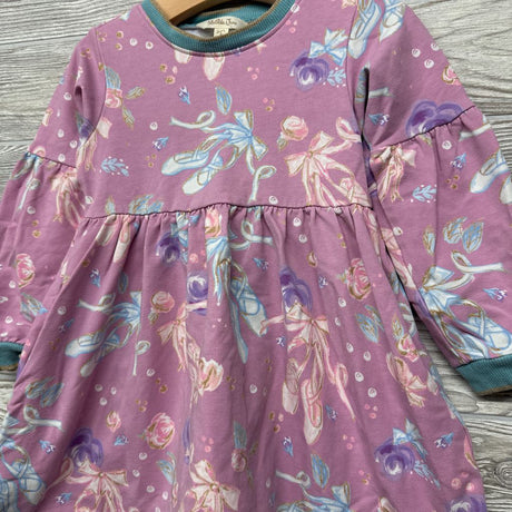 On Pointe LS Dress Ballet Slippers, Flowers 4