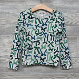 Lettuce Trim Ribbed LS Shirt Bows 4-5