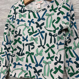 Lettuce Trim Ribbed LS Shirt Bows 4-5