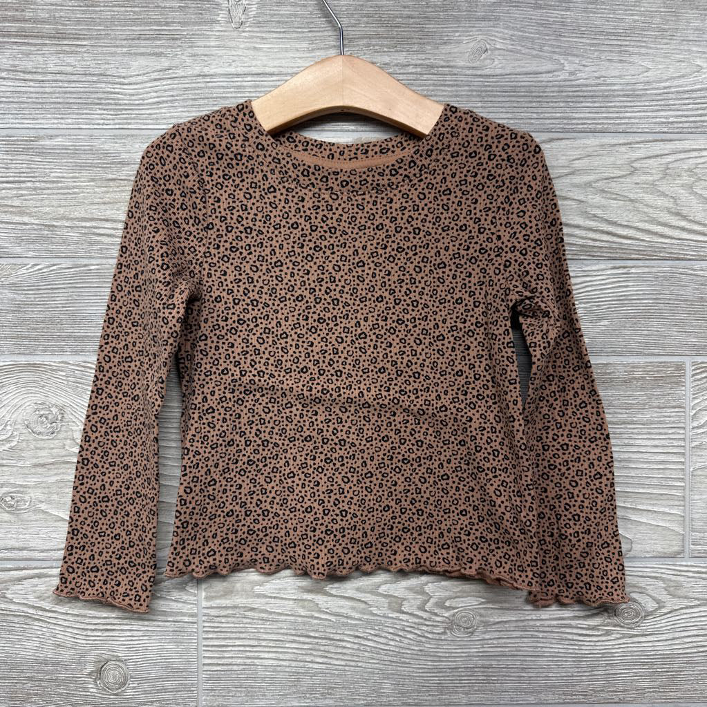 Lettuce Trim Ribbed LS Shirt Animal Print 4