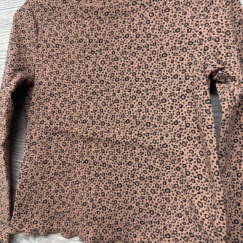 Lettuce Trim Ribbed LS Shirt Animal Print 4