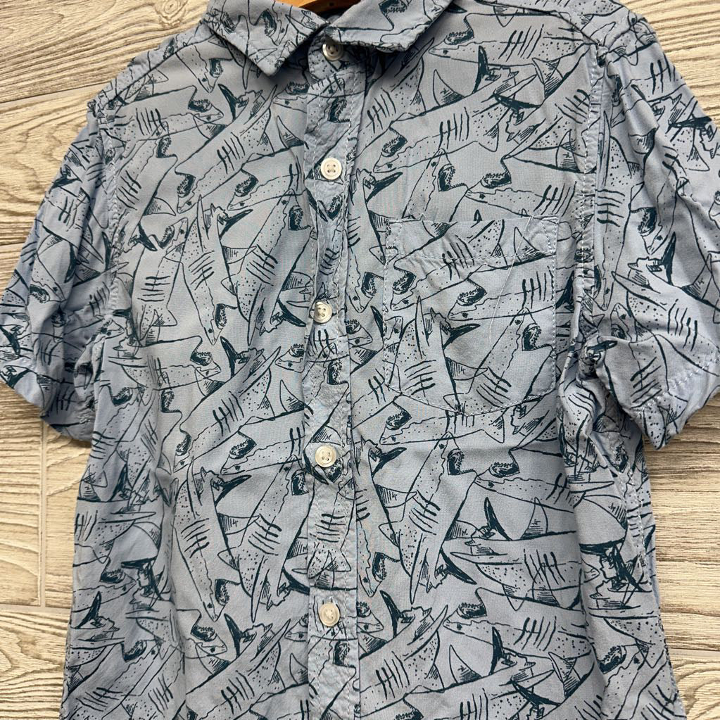 Button Up SS Shirt Sharks 6-7