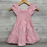 Smocked Gingham Tiered Dress 5-6