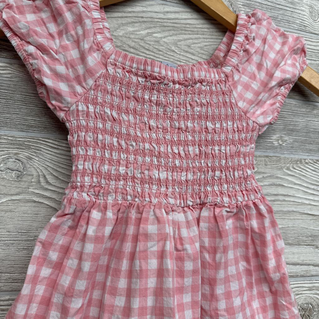 Smocked Gingham Tiered Dress 5-6