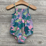 Smocked Romper Gecko Leaves 18M