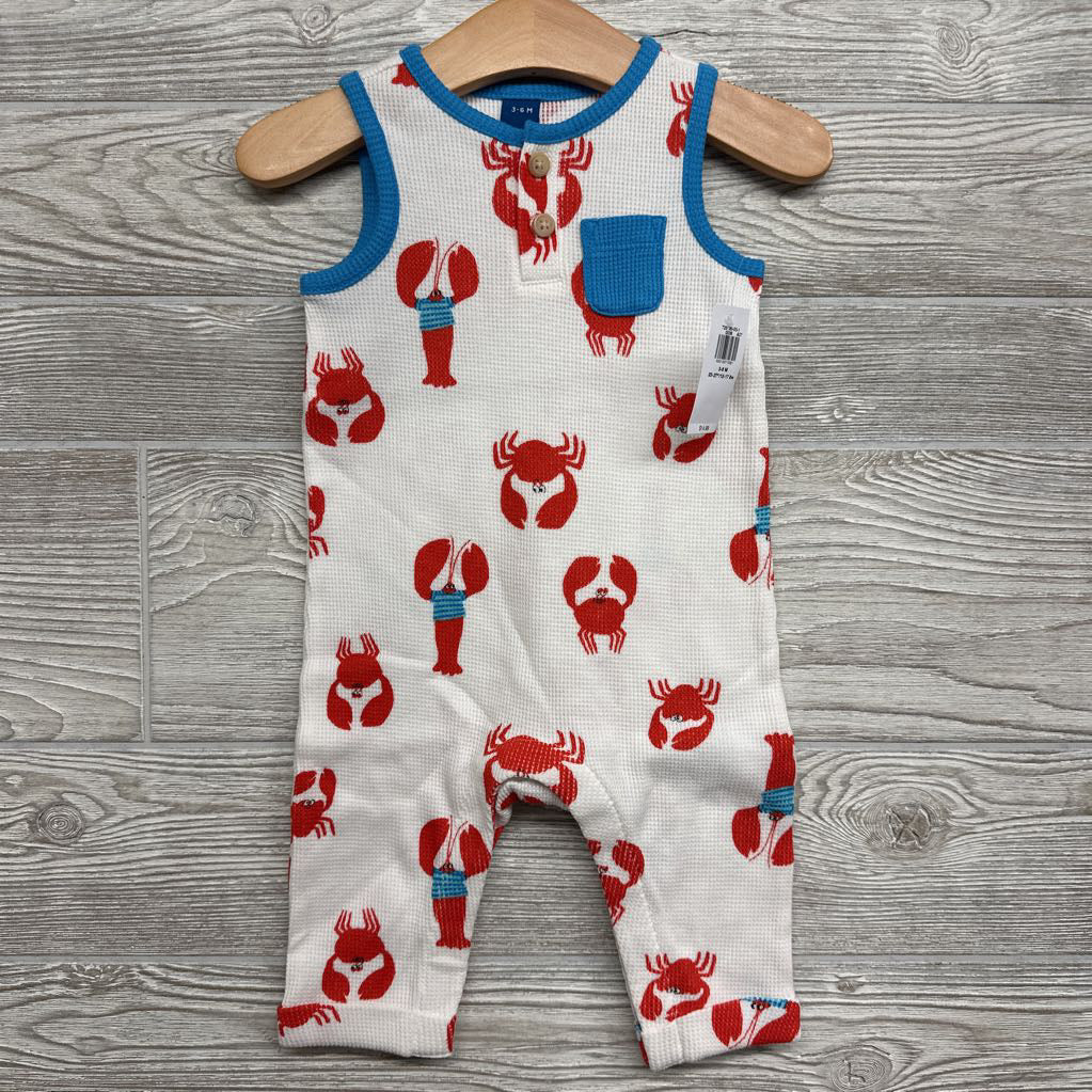 NEW Waffle Knit Henley Outfit Lobsters 3-6M