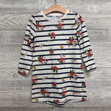 LS Pj Gown Stripes & Flowers 4t