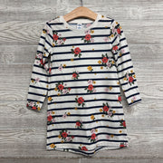 LS Pj Gown Stripes & Flowers 4t