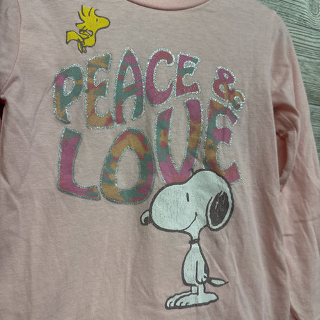 LS Shirt Peace & Love Snoopy 5t