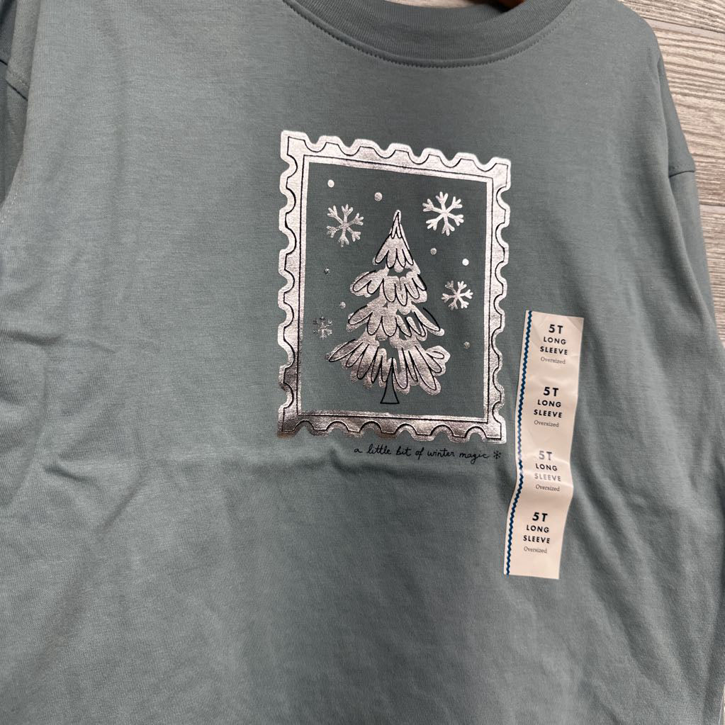 NEW LS Shirt Tree A Little Bit of Winter Magic 5t
