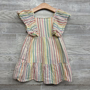 Dress Flutter Sleeve Stripes 4-5