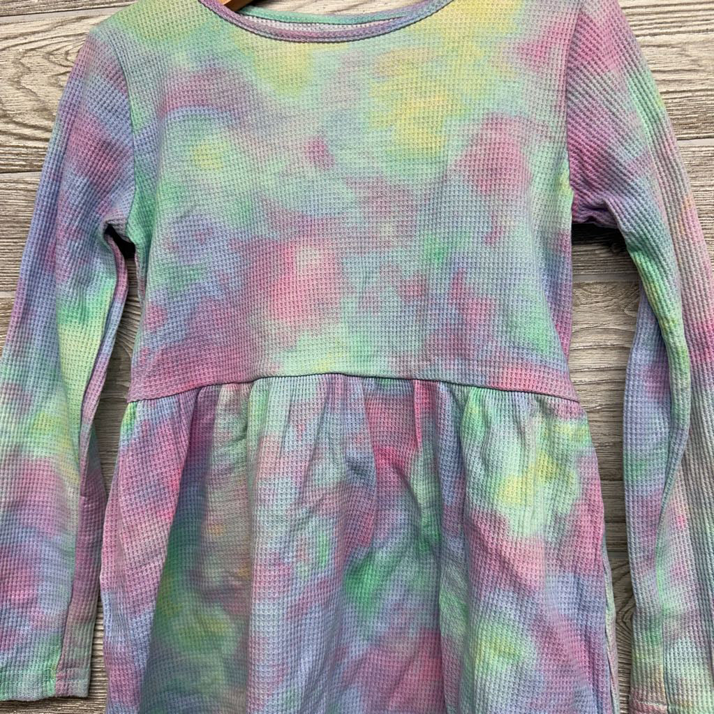 Waffle Knit Tie Dye LS Dress 5-6