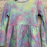 Waffle Knit Tie Dye LS Dress 5-6
