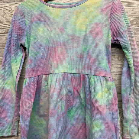 Waffle Knit Tie Dye LS Dress 5-6