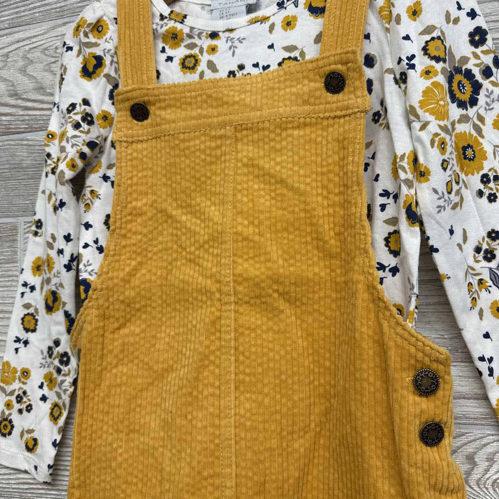 NEW Corduroy Skirtall & LS Shirt Flowers 5t