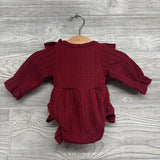 Textured LS Bodysuit Ruffles 0-3M