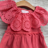Pointelle Ruffle Ribbed Shirt 0-3M