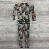 Bamboo Ruffle Sleeper Flowers, Ghost 12-18M