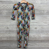 Bamboo Ruffle Sleeper Flowers, Ghost 12-18M