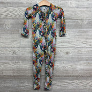 Bamboo Ruffle Sleeper Flowers, Ghost 12-18M
