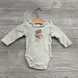 LS Bodysuit Ruffle Shoulder Mommy's Little Flower 3-6M