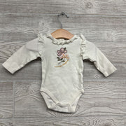 LS Bodysuit Ruffle Shoulder Mommy's Little Flower 3-6M