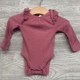 Ribbed LS Bodysuit Ruffles 0-3M