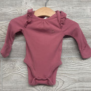 Ribbed LS Bodysuit Ruffles 0-3M