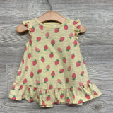 Flutter Sleeve Dress Strawberries 6-9M