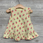 Flutter Sleeve Dress Strawberries 6-9M