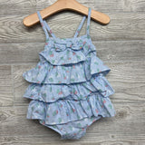 Tiered Ruffle Romper Flowers 24M