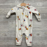 Fleece Outfit W/ Hood Flowers 6M