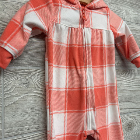 Fleece Outfit W/ Hood Plaid 6M